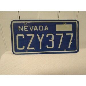 Vintage Nevada Blue License Plate #CYZ377